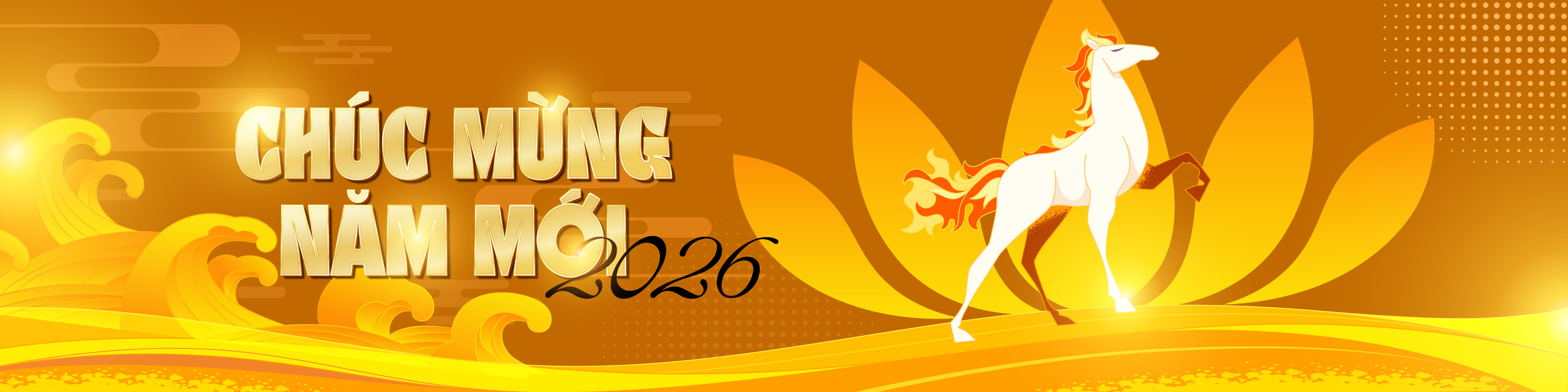 Banner chào đón năm mới 2026 Trầm Hương Thiện Thanh