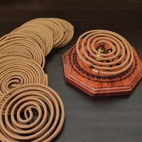 Golden Lotus concept | Agarwood Incense Coils 4 hours 48 coils | Soft gentle woody aroma photo 4