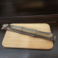 Ceramic censer | black color | Bamboo boat and cicada