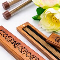 White Lotus concept | Agarwood incense solid stick 20 cm | 70 sticks 1 tube | 45 mins per stick photo 6