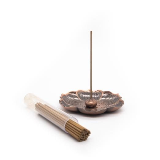 Golden Lotus solid agarwood incense burning