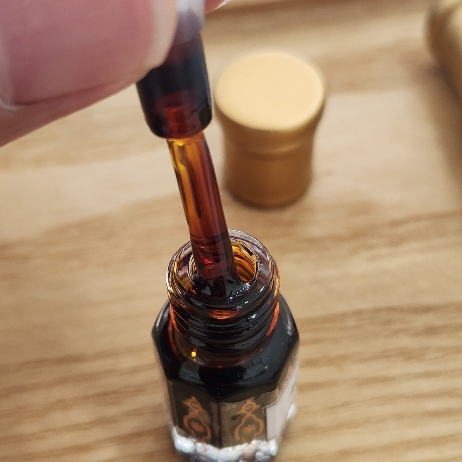 Pursat agarwood oil bottle detail