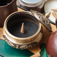 Red Lotus concept | Agarwood incense cone traditional small size 55 cones photo 4