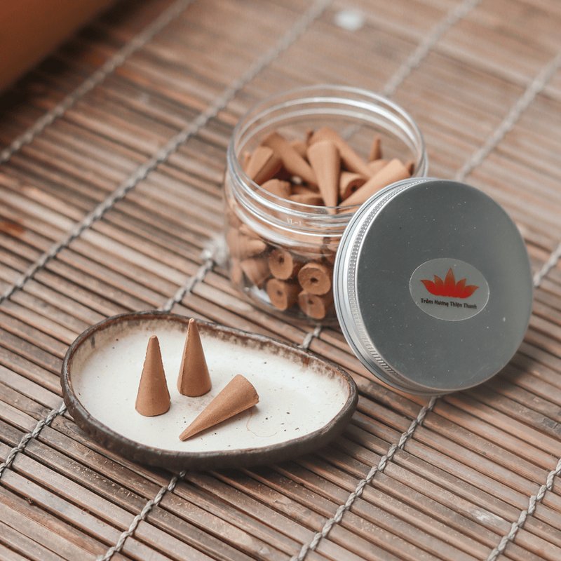 Red Lotus concept | Agarwood incense cone traditional small size 55 cones