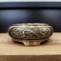 Copper censer | Pedestal for the censer | Dragon and phoenix pattern photo 1