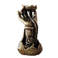 Copper censer | Guanyin in meditation design | Suitable for backflow incense cones