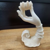 Stone powder | Backflow smoke | Buddha hand receiving a lotus | Suitable for backflow incense cones photo 2