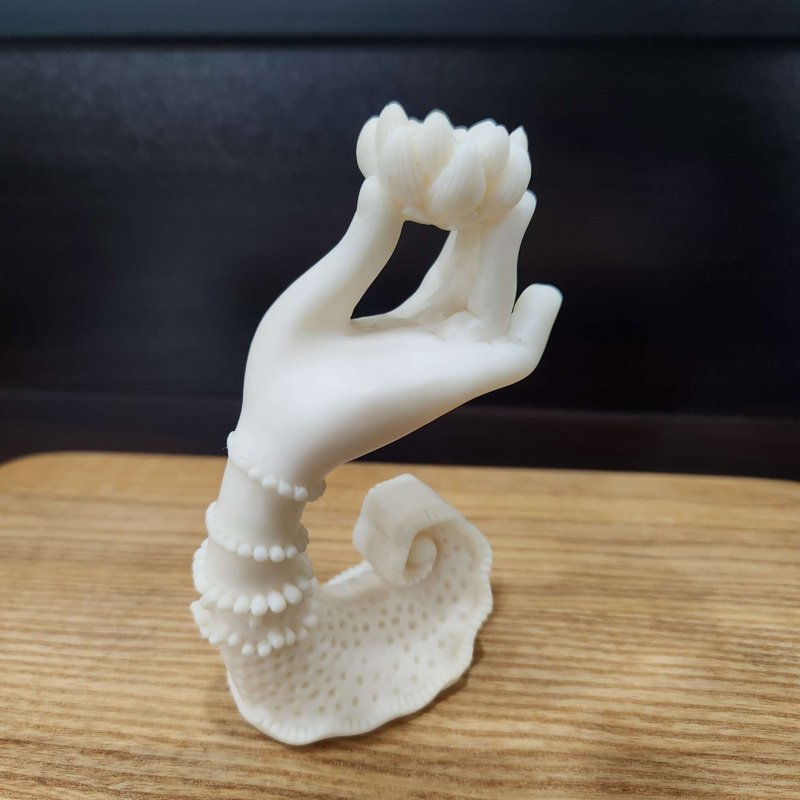 Stone powder | Backflow smoke | Buddha hand receiving a lotus | Suitable for backflow incense cones