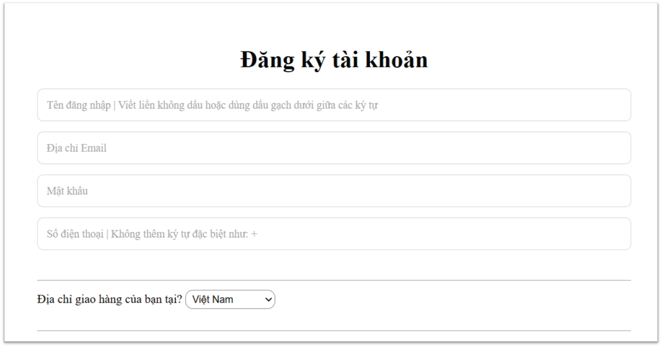 Bước 2: thông tin cá nhân